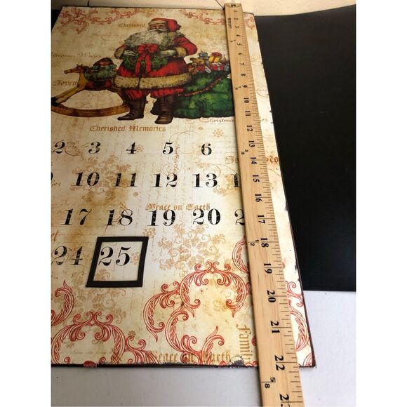 Retro Christmas Advent Calendar – Santa Claus Wall Décor, Countdown to Dec 25 - Picture 5 of 8
